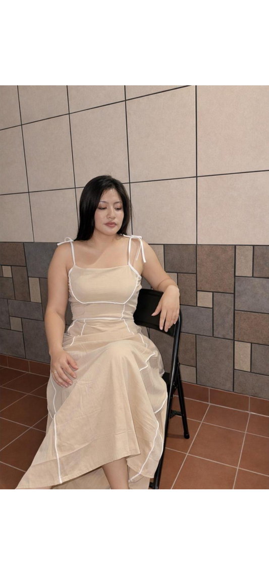 CONJUNTO FALDA/BLUSA BEIGE